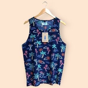 Chubbies NWT The Neon Lights Tank Top Summer Tropical Beach Pool Novelty MENS M